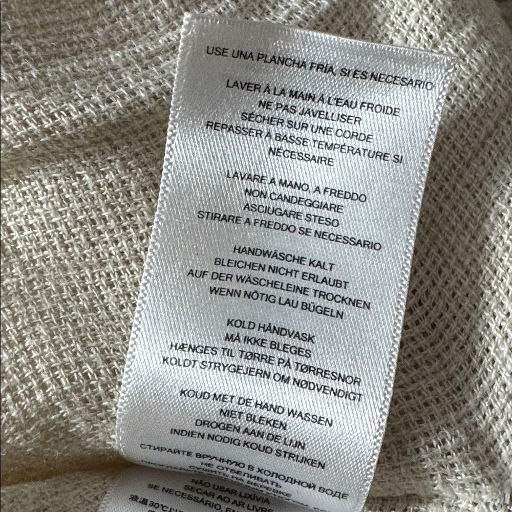 MICHAEL‎ KORS 100% linen beige poncho size Large/XL - Picture 8 of 15